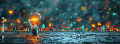 a photo of a creative social media strategy for modern brands,generative ai