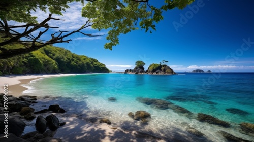 A paradise beach a symbol of beauty and happiness in nature © stocksbyrs
