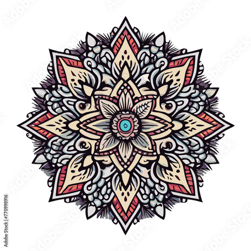 Mandala para colorear lineas de dibujo