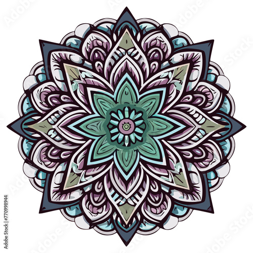 Mandala para colorear lineas de dibujo