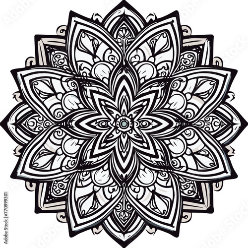 Mandala para colorear lineas de dibujo