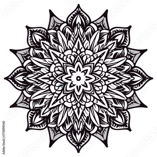 Mandala para colorear lineas de dibujo
