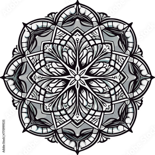 Mandala para colorear lineas de dibujo