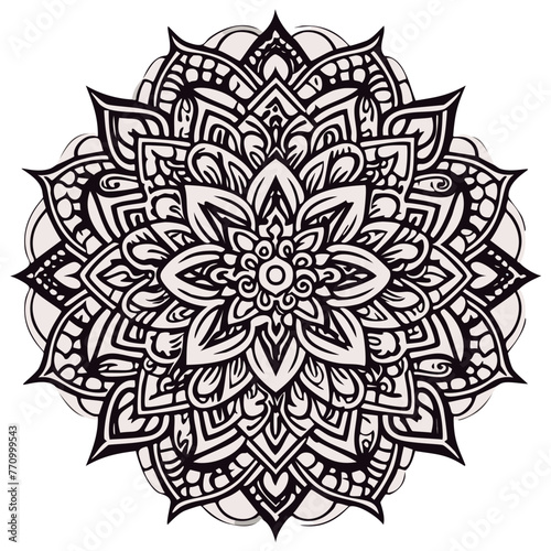 Mandala para colorear lineas de dibujo