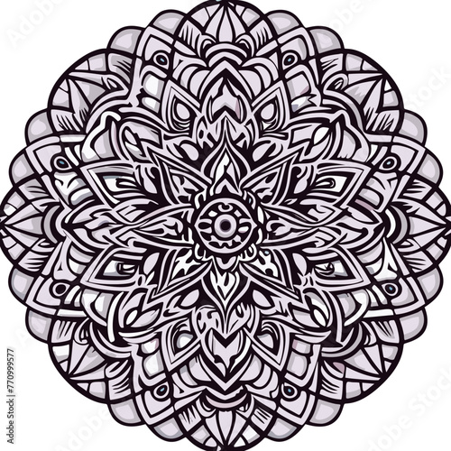 Mandala para colorear lineas de dibujo