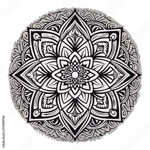 Mandala para colorear lineas de dibujo