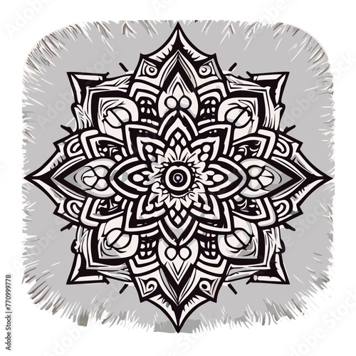 Mandala para colorear lineas de dibujo