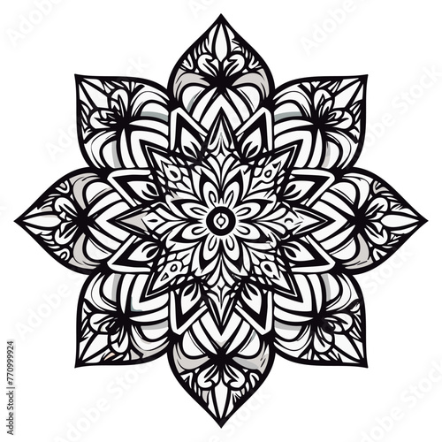 Mandala para colorear lineas de dibujo