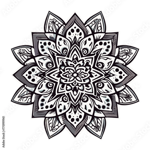 Mandala para colorear lineas de dibujo