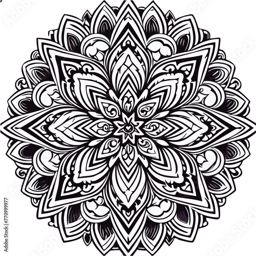 Mandala para colorear lineas de dibujo