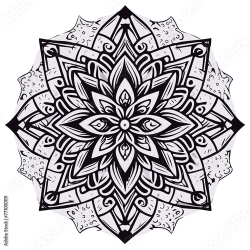 Mandala para colorear lineas de dibujo