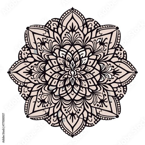 Mandala para colorear lineas de dibujo