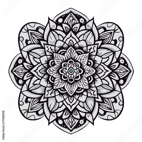 Mandala para colorear lineas de dibujo