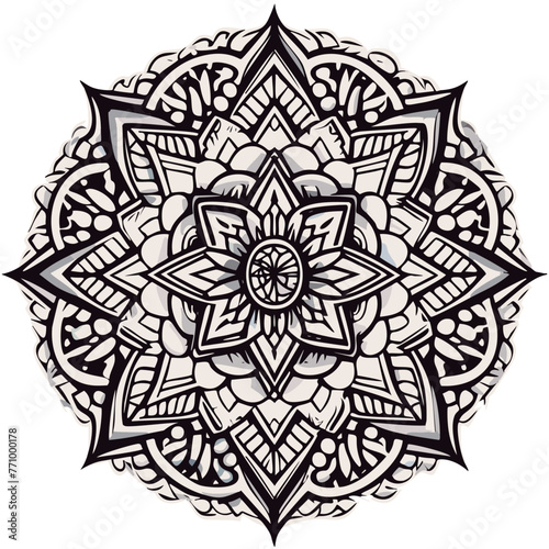Mandala para colorear lineas de dibujo