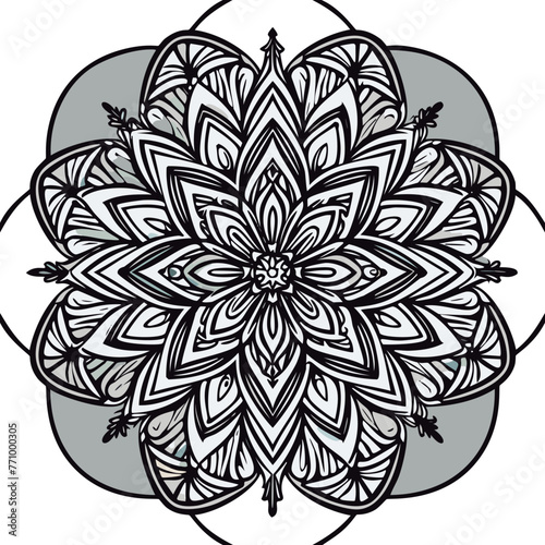 Mandala para colorear lineas de dibujo