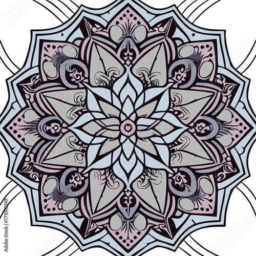 Mandala para colorear lineas de dibujo