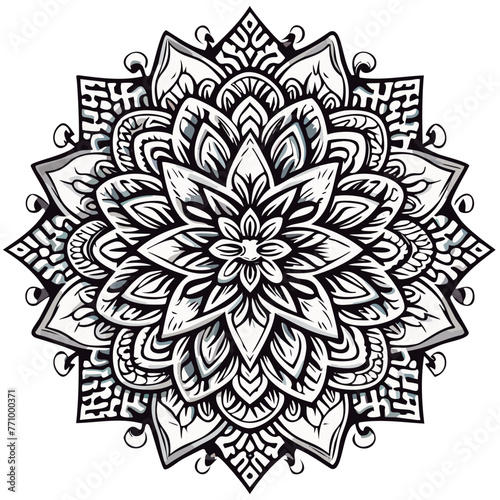 Mandala para colorear lineas de dibujo