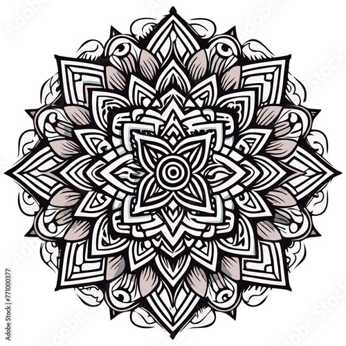 Mandala para colorear lineas de dibujo