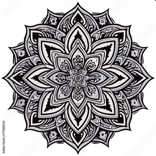 Mandala para colorear lineas de dibujo