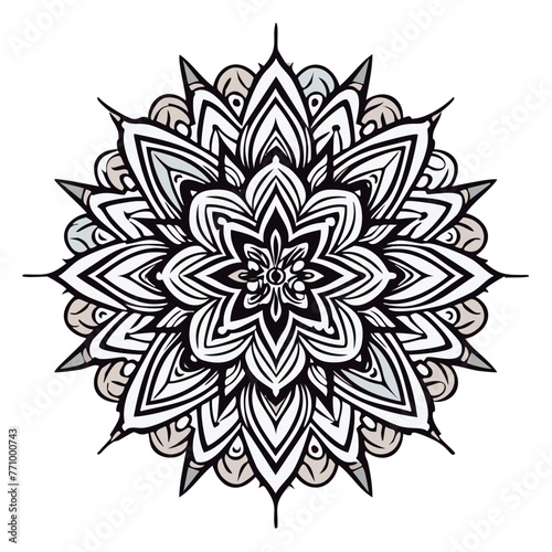 Mandala para colorear lineas de dibujo