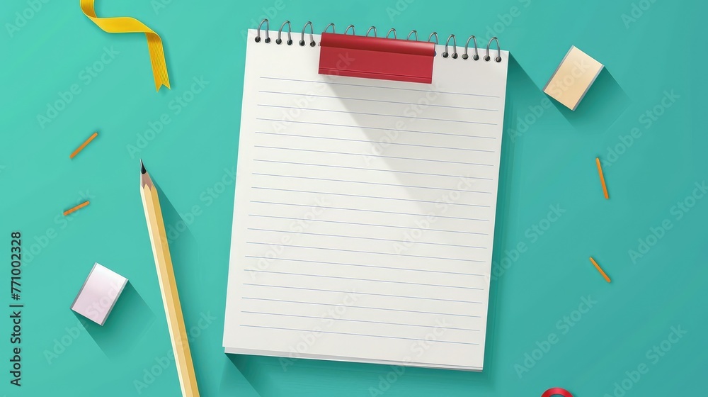 Illustration of Blank Notepad with Sticky Tape Attached to Board: Perfect for Reminder Messages, To-Do Lists, and Schedule Sheets Illustration of Blank Notepad with Sticky Tape Attached to Board: Perfect for Reminder Messages, To-Do Lists, and Schedule Sheets
