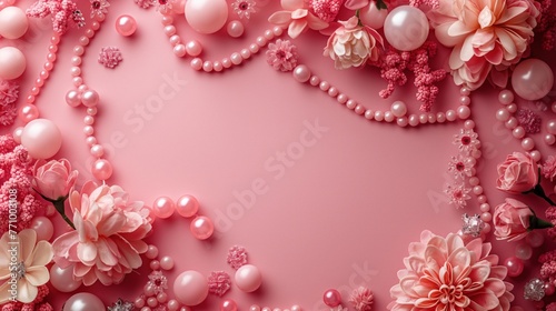 Fundo fotográfico rosa do Dia das Mães para uso em design. Representação: amor materno, celebração, laços familiares, gratidão.