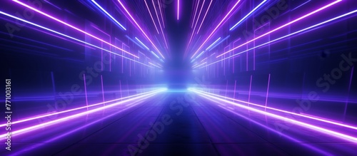The tunnel emits violet lights creating a mesmerizing visual effect. It resembles a purple sky with electricity and water reflections. The symmetry and gas add to the entertainment experience