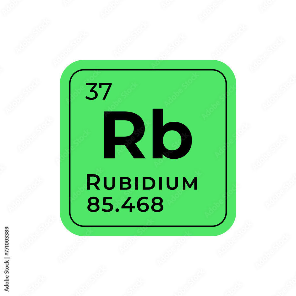 Rubidium, chemical element of the periodic table graphic design Rubidium, chemical element of the periodic table graphic design