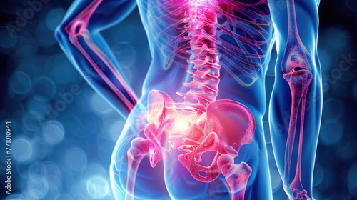 Illustration of a Person with Hip Pain