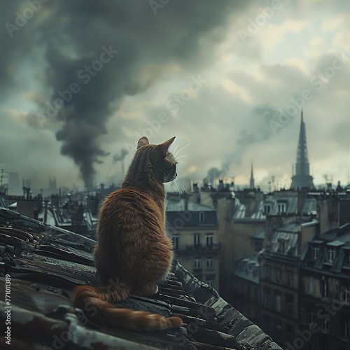cat on the roof