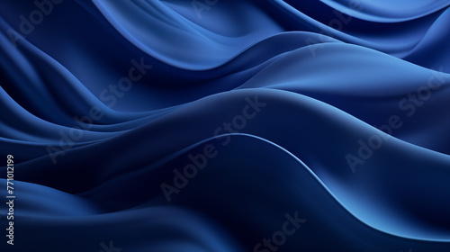 deep blue wavy uniform texture background. Printed on canvas. Concept wallpapers, posters, murals, carpets, cards.