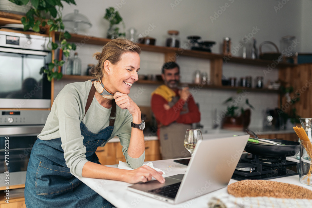Woman making food