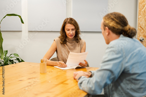 Job Interview in Modern Office photo
