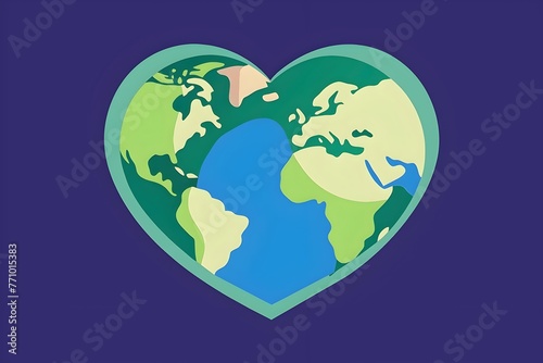 Heart Shaped Earth Love Environment Global Care Conservation Unity