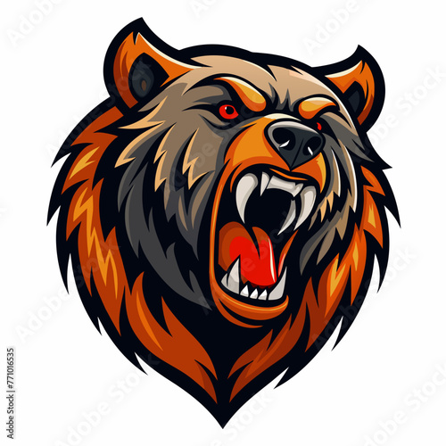 Wallpaper Mural silhouette, teeth, dog, nature, grizzly Torontodigital.ca