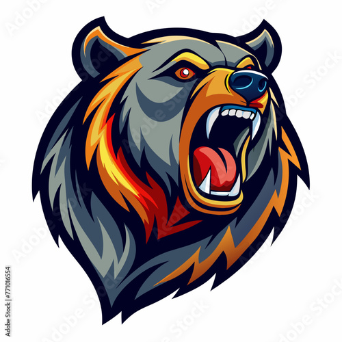 Wallpaper Mural silhouette, teeth, dog, nature, grizzly Torontodigital.ca