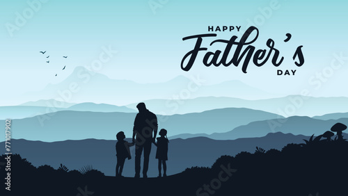 Beautiful Happy Father's Day Greeting Design