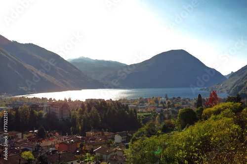 Panorama of Lake Como.