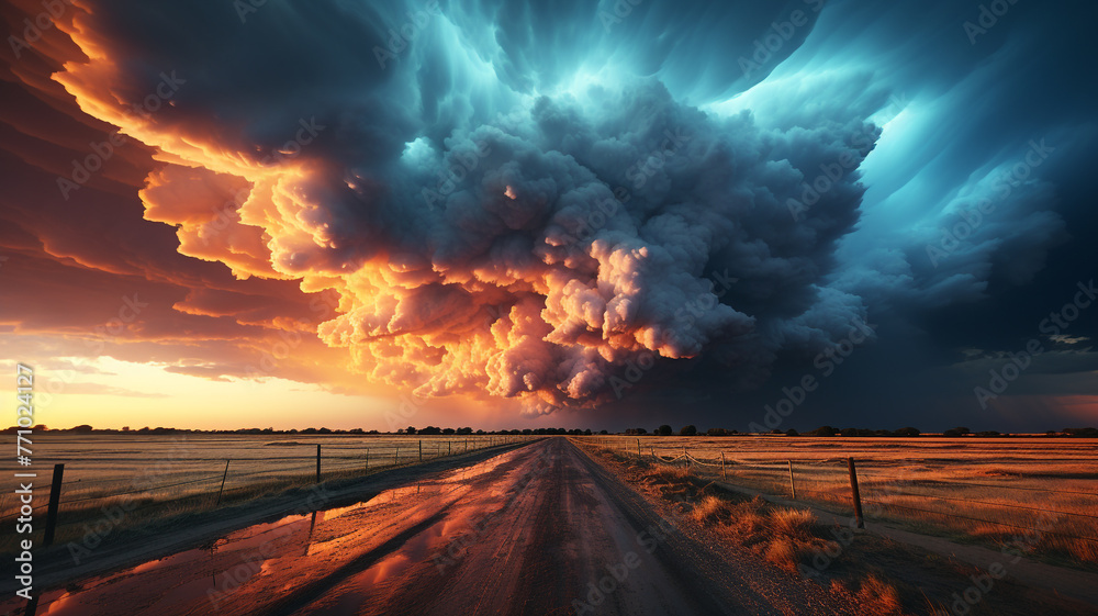 Stormy skies and open roads - a perfect metaphor for life's unpredictable journey. ️️