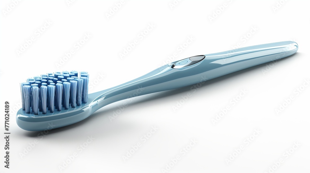 A toothbrush is isolated on a white background. A toothbrush is isolated on a white background.