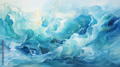 Wallpaper Mural Dive into the serene depths of the ocean, where the soothing blue waves paint a masterpiece of tranquility. Torontodigital.ca