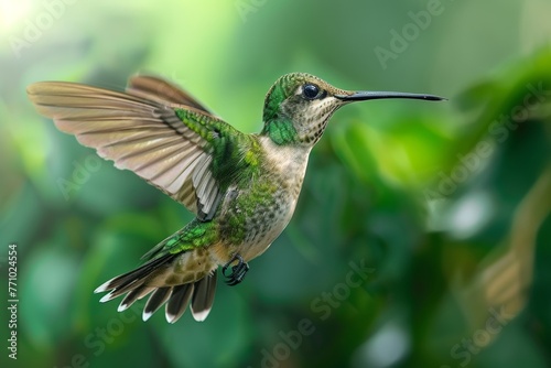 A Hummingbird in Mid-Flight: Capturing Nature's Delicate Dynamism Generative AI