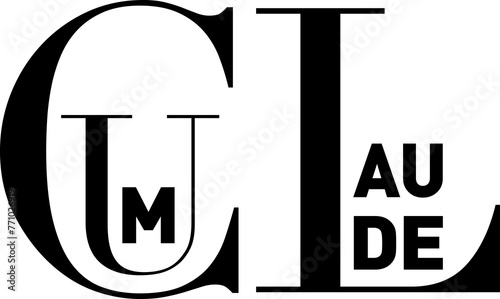 The Latin phrase 'Cum Laude' (with honor) in a clean, strong black original typographic design on a transparant background, png