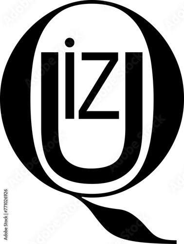 The word 'Quiz' in a clean, strong black original typographic design on a transparant background, png