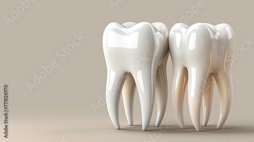 Against a white background, a tooth is displayed as a template design element in this vector illustration.