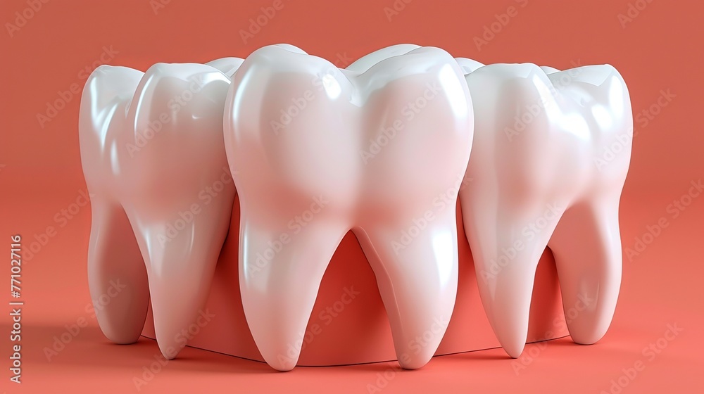 Against a white background, a tooth is displayed as a template design element in this vector illustration.