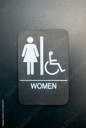 Gendered Bathroom Sign for Women