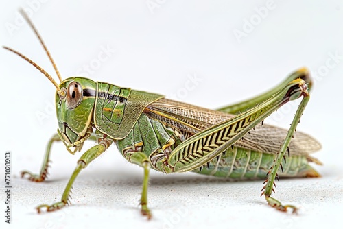 Grasshopper Isolated on Pure White Background Generative AI © AlexandraRooss