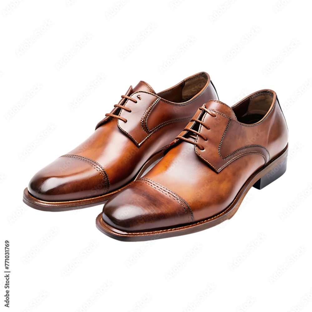 brown shoes isolated on the white background