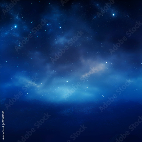 Night sky with stars and clouds as background. 3D illustration.